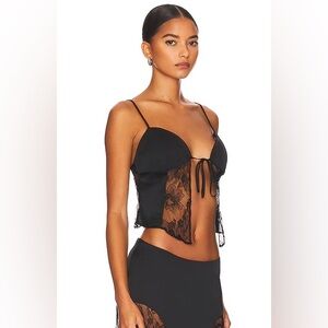 Danielle Guizio lace tie tank